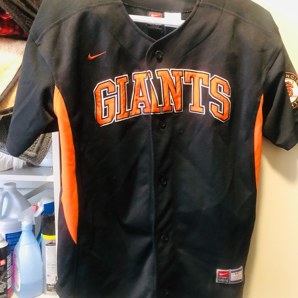 Nike Black Jersey with Red and Blue Patch